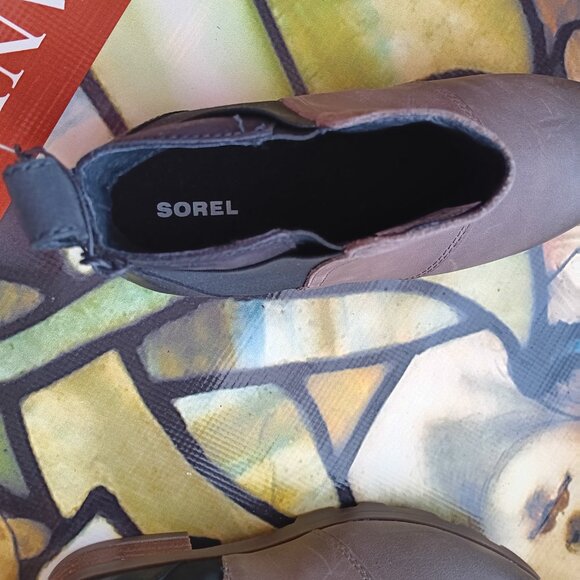 Women's SOREL Leather Waterproof Chelsea Boot in Steel Grey - Picture 8 of 11